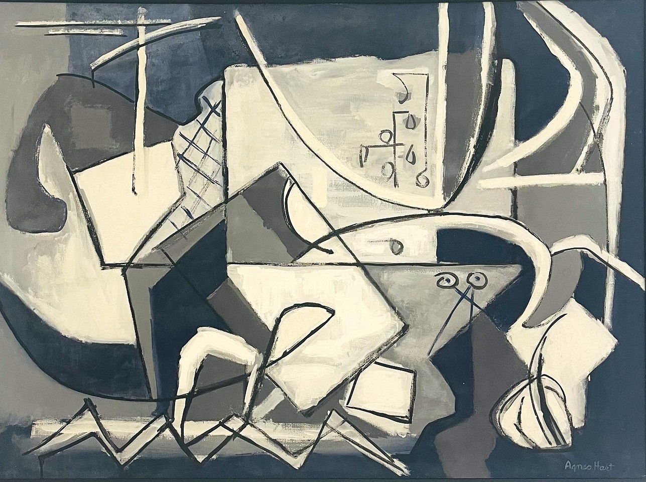 Agnes  Hart, Composition, 1953
Oil on canvas, 37 x 50 1/2 in.
HAR001