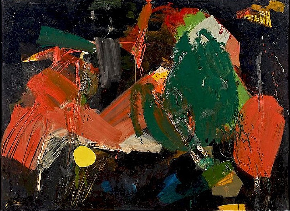 Robert S.  Neuman, Black Study #4, 1956
Oil on canvas, 50 x 68 in.
NEU005