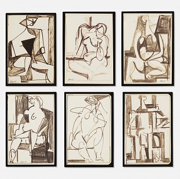 Michael Loew -&nbsp;Six Nudes, 1951