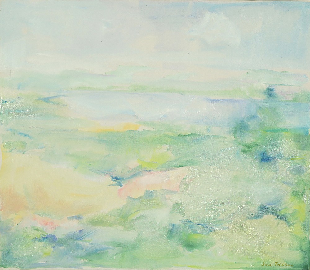 Jane  Freilicher, View from the Artist's Home, Wainscott, 1980
Oil on canvas, 20 x 24 in.
FRE
&bull;