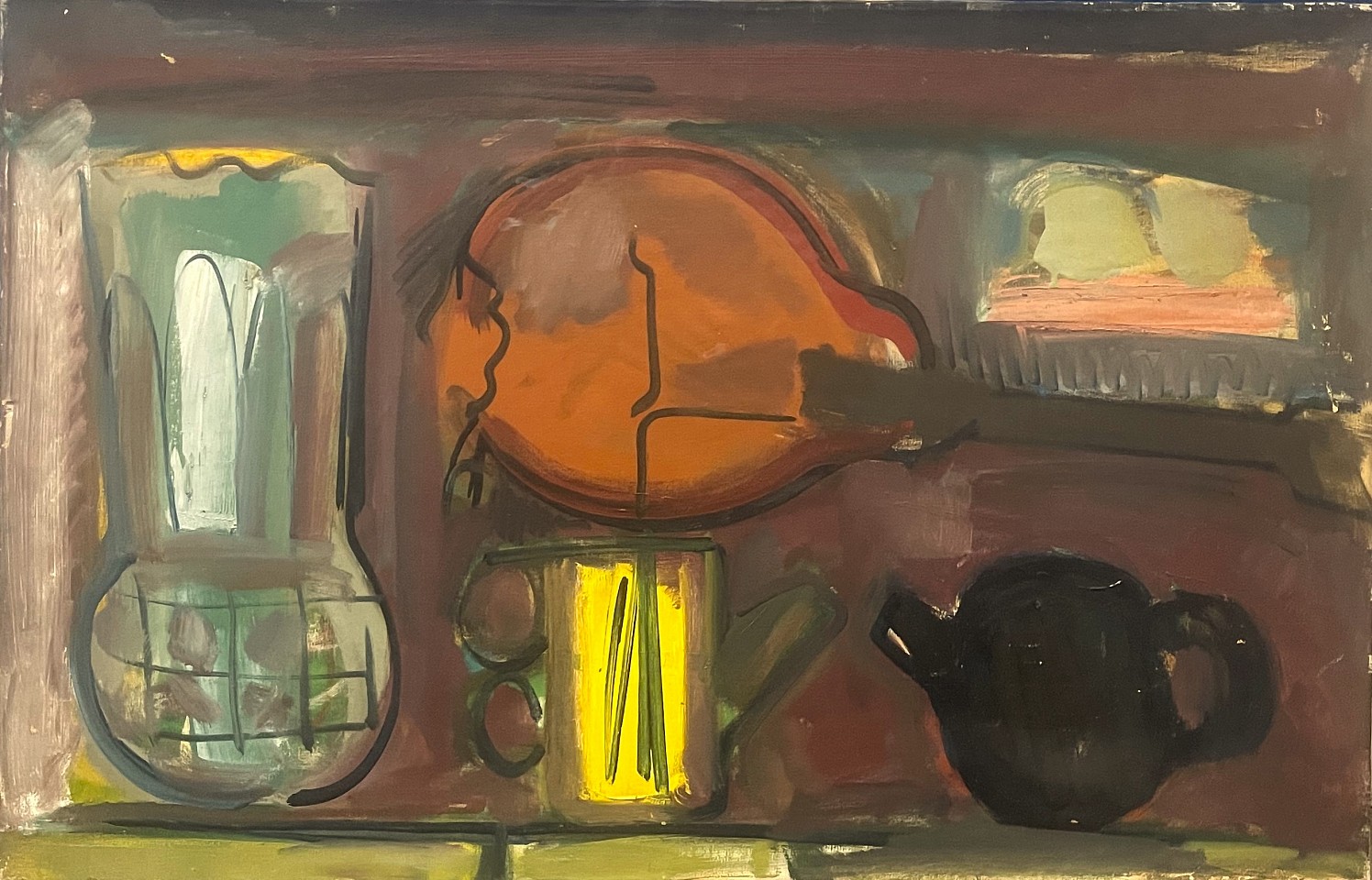 Albert  Kresch, Still Life with Guitar, 1940s
Oil on canvas, 21 1/2 x 36 in.
KRES005