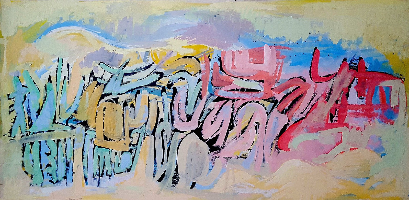 Rex Ashlock, Untitled, 1958
Gouache on paper, 19 x 38 in.
ASHL002