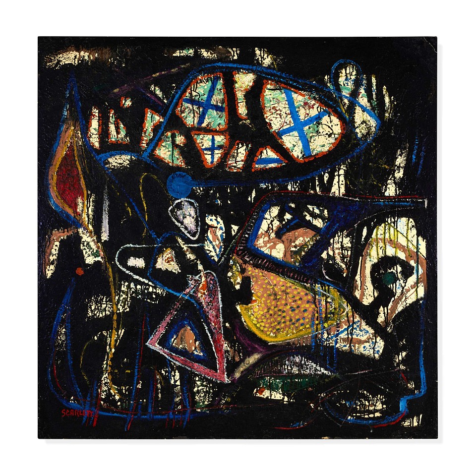 Rolph Scarlett, Untitled Biomorphic Drip, c. 1948-1952
Oil on board, 48 x 48 in.
SCAR003