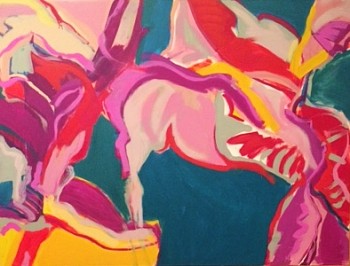 Harriette Joffe -&nbsp;Indian Field at 3 Leg Crossing, 1984